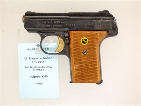 Reck P8, 6,35 mm Browning, #74992, § B