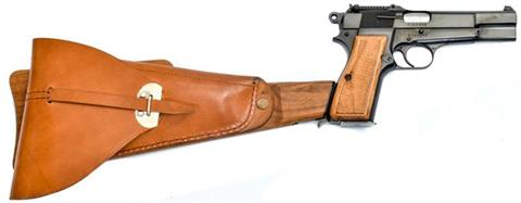 FN Browning HIgh Power Mod. Captain mit Anschlagschaft, 9 mm Luger, #T365002, § B