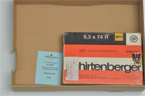rifle cartridges 9,3x74R, Hirtenberger, § unrestricted