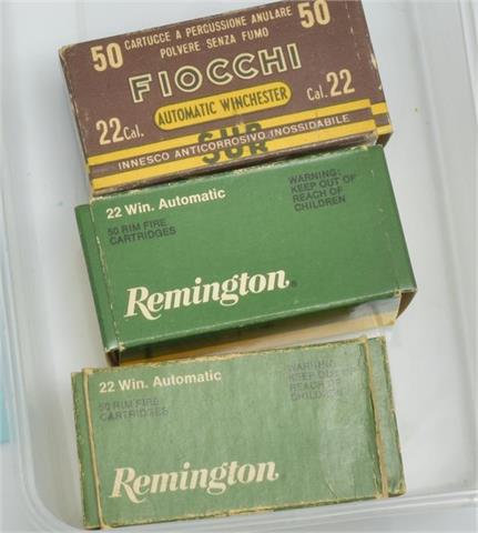 rimfire cartridges .22 Winchester Automatic - bundle lot, § unrestricted