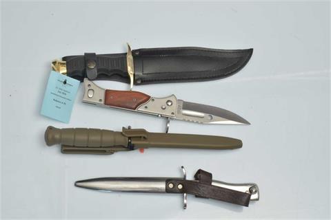 Kampfmesser-Konvolut, 4 Stück