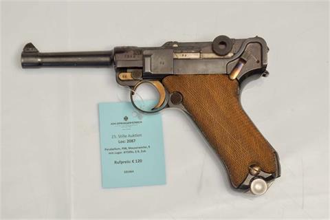 Parabellum, P08, Mauserwerke, 9 mm Luger. #7599o, § B, Zub.