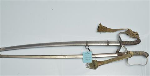 Austro-Hungary, infantry officer's sabre M.1862 bundle lot of 2 items