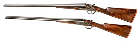 pair of sidelock s/s shotguns AyA model No.1, 12/70, #514159 & 514160, § D