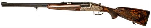 sidelock-o/u double rifle J. Just - Ferlach model "Alaska", .338 Win. Mag., #24374, § C, acc.