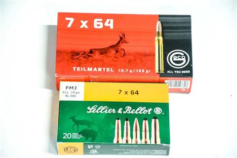 rifle cartridges 7x64, Geco and S&B, § frei ab b18