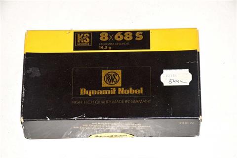 rifle cartridges 8x68S, RWS, § unrestricted