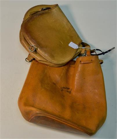 leather ammunition bag and cartridge bag, bundle lot