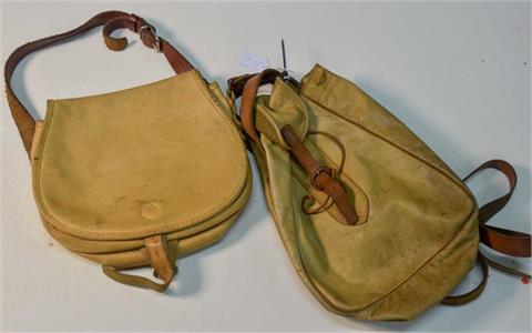 leather ammunition bag and cartridge bag, bundle lot
