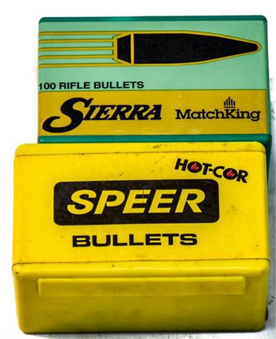 rifle bullets calibre 7 mm and 6,5 mm, various - bundle lot
