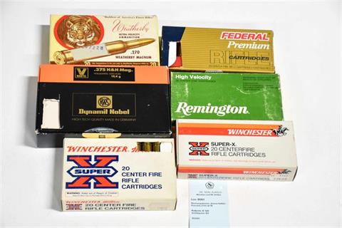rifle cartridges, various calibre - bundle lot, § unrestricted