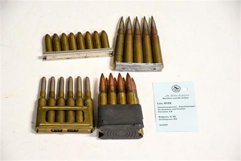 Sammlerpatronen - Paketladungen für Gewehre und Pistolen, Konvolut, § B