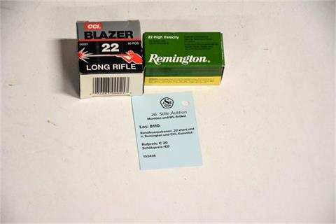 rimfire cartridges .22 short and lr, Remington and CCI, bundle lot