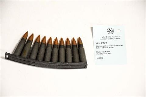 rifle cartridges 7,62x39 AK47 Sellier & Bellot, § A/B