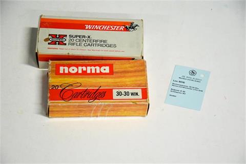 rifle cartridges .30-30 Win., Norma and Winchester, § unrestricted