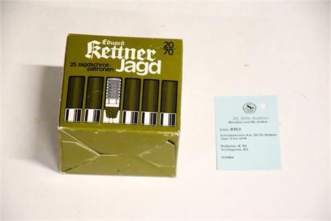 Schrotpatronen Kal. 20/70, Kettner Jagd, § frei ab18