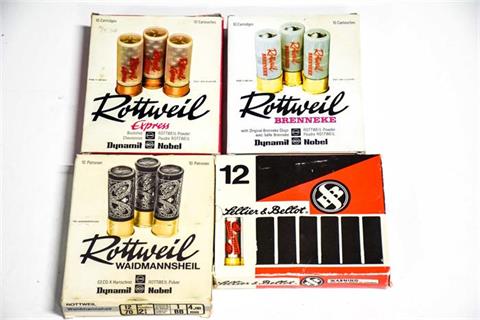shot cartridges calibre 12/70, various makers - bundle lot, § unrestricted