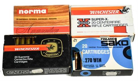 rifle cartridges .270 Winchester, various makers - bundle lot, § unrestricted