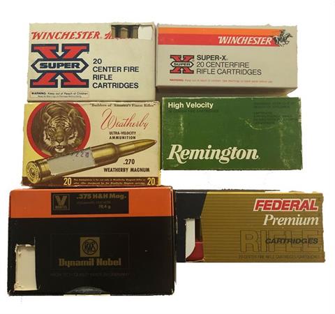 rifle cartridges, various calibres - bundle lot, § unrestricted