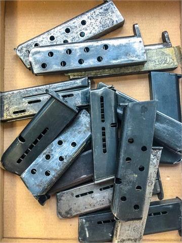 pistol magazines 7,65 mm and .380 Auto, various, bundle lot of 14 items