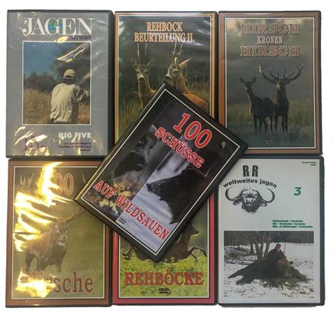 Jagd-DVDs, Konvolut von 6 Stück