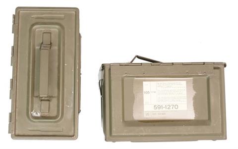 Ammo boxes, metal - 2 items