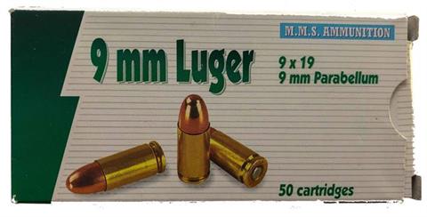 pistol cartridges 9 mm Luger MMS, § B