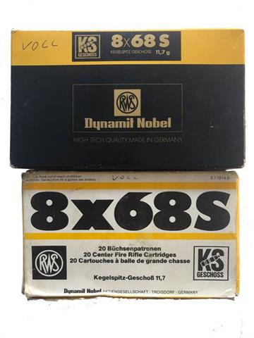 rifle cartridges 8x68s, RWS, § unrestricted