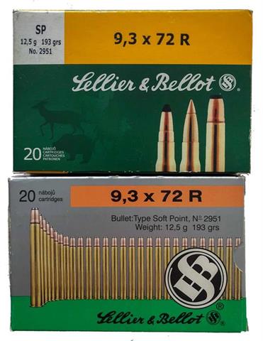 rifle cartridges 9,3 x 72 R, S&B, § unrestricted