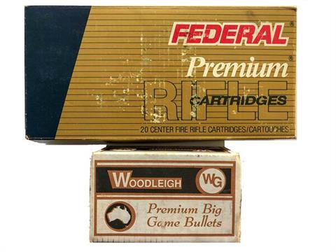 rifle cartridges and bullete .470 Nitro Express, bundle lot, § unrestricted