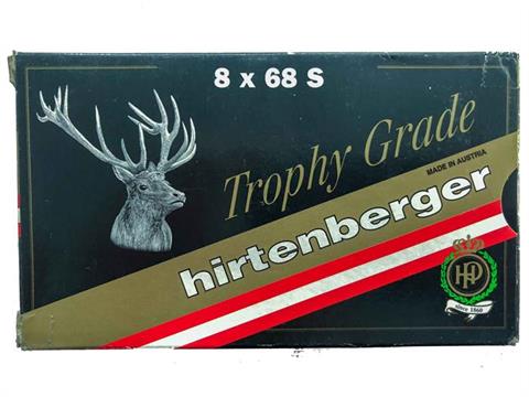 Büchsenpatronen 8 x 68 S Trophy Grade Hirtenberger, § frei ab 18