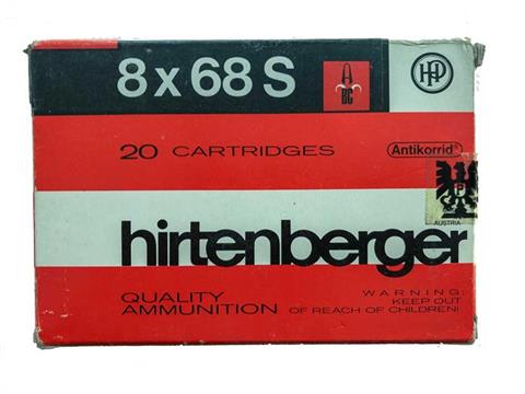 rifle cartridges 8 x 68 S, Hirtenberger, § unrestricted