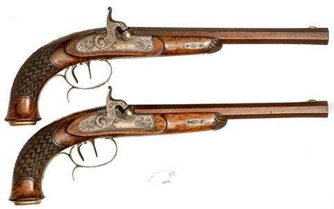 pair of duelling pistols Percussion J. Maschek - Gabel (Jablonne, CZ), .50, #without, § unrestricted