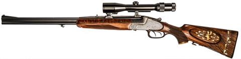 sidelock O/U double rifle Gebr. Merkel - Suhl, #86566.2, with exchangeable barrels 16/70 #86566.1, § C