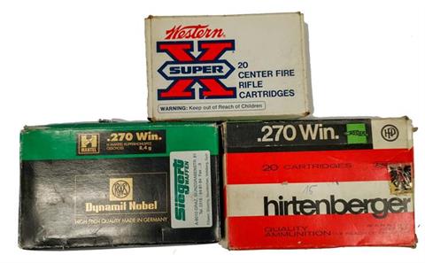 rifle cartridges .270 Win., various manufacturers - bundle lot, § unrestricted