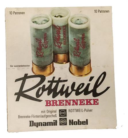 shotgun cartridges 12/67,5 Brenneke, Rottweil, § unrestricted
