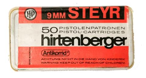 pistol cartridges 9 mm Steyr, Hirtenberger, § B