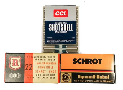 rimfire cartridges .22 lr shot load, RWS and CCI, § unrestricted