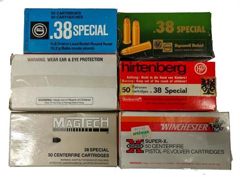 revolver cartridges .38 Special, various manufacturers - bundle lot, § B