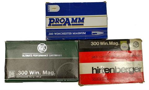 rifle cartridges .300 Win. Mag., various manufacturers - bundle lot, § unrestricted