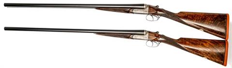 pair of S/S shotguns William Evans - London, 12/65, #6256 & 6257, § D