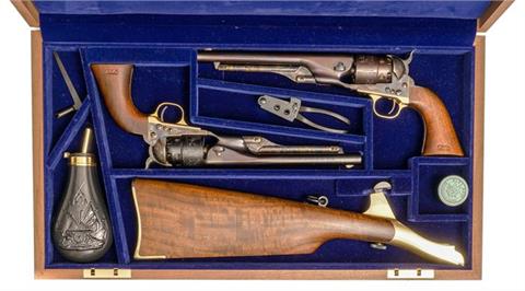Perkussionsrevolverpaar Colt 1860 Army Commemoratice-Set US Cavalary, .44, #US0862 & #0862US, § B Modell vor 1871 Zub.