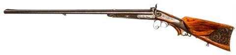 S/S Combination gun pinfire, F. Dischler - Munich, 12 mm Lefaucheux; 20 Lefaucheux, #3270, § unrestricted