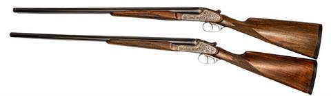 Pair of Sidelock S/S Shotguns Gebr. Merkel - Suhl model 74E, 12/70, #750025 & #750026, § D
