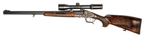 Combination rifle Scheiring-Düsel - Ferlach, .22 Hornet; 6mm Rem. Mag., #22, with exchangeable barrel, § C