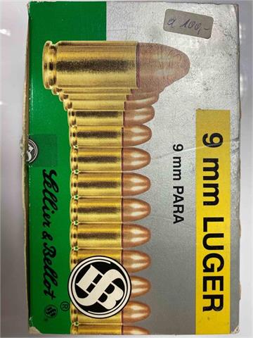 Pistolenpatronen  9 mm Luger, Sellier & Bellot, § B