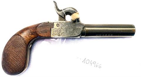 Percussion pistol (replica) "Derringer Liegi", Italian maker, .44, #8598, § unrestricted, accessories