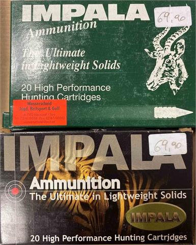 rifle cartridges - bundle lot, various calibre, Impala