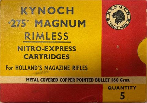 Sammlerpatronen .275 H&H Magnum, Kynoch, § frei ab 18