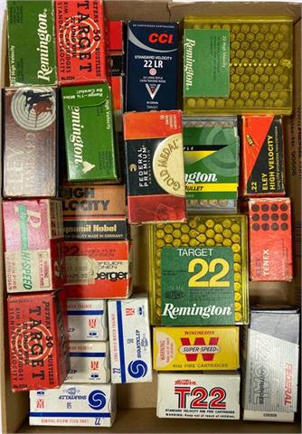 Rimfire cartridges .22 lr, various makers, bundle lot - § unrestricted